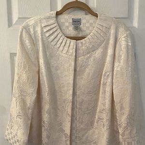 Chico's Ivory 3/4 Sleeve Jacket Chico's Size 3
